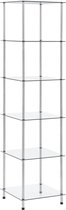 Decoways - Kastje 6-laags 40x40x160 cm gehard glas transparant