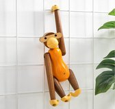 DWIH - Nordic Design: houten Aap / Monkey - Oranje - Kay Bojesen stijl