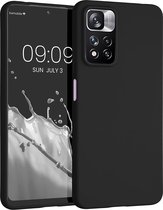 Hoesje geschikt voor Xiaomi Redmi Note 11 Hoesje - Back Cover - Redmi Note 11 Silicone TPU case Zwart - Matte Coating - Anti Fingerprint - EPICMOBILE