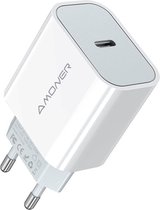 Amoner 20 W USB C oplader USB C voeding USB C power adapter oplader snellader compatibel met IPhone 13, 12, 12 Pro, 12 Pro Max, 11 Pro, Pad, Pods, Galaxy S20/S21