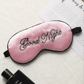 Zijden Verduisterende Slaapmasker voor volwassenen - Goodnight - Vrouwen en Mannen -  Verstelbaar - Oogmasker - Nachtmasker - Reismasker - Slaap masker - Oog masker - Roze