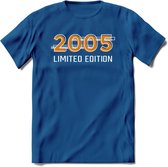 2005 Limited Edition T-Shirt | Goud - Zilver | Grappig Verjaardag en Feest Cadeau Shirt | Dames - Heren - Unisex | Tshirt Kleding Kado | - Donker Blauw - 3XL