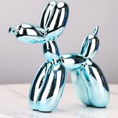 Artick Mini Balloon Dog - Jeff Koons Replica - Honden Beeldje -  Balloon Dog - Decoratie - Kunst -  Kleur: Lichtblauw -  10x10x4 cm