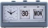 House Doctor - Retro Clock w. Alarm and Calendar - Blue (MGEA0400)