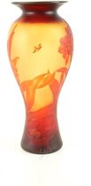 Glazen vaas - Oranje Balluster - de Narcis - Cameo Glas - 44 cm hoog