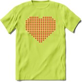 Valentijn Hart T-Shirt | Grappig Valentijnsdag Cadeautje voor Hem en Haar | Dames - Heren - Unisex | Kleding Cadeau | - Groen - S
