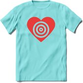 Valentijn Hart T-Shirt | Grappig Valentijnsdag Cadeautje voor Hem en Haar | Dames - Heren - Unisex | Kleding Cadeau | - Licht Blauw - XL