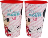 Minnie Mouse kinderservies bekers - Roze / Multicolor - Kunststof - 250 ml - Set van 2 - Servies - Kinderservies - Bekertje - Eten - Frozen - Cadeau