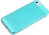 Apple iPhone 5/5s/SE Hoesje - Rock - Texture Serie - Hard Kunststof Backcover - Turquoise - Hoesje Geschikt Voor Apple iPhone 5/5s/SE