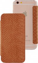 Apple iPhone 6s Hoesje - Mobilize - Slim Serie - Kunstlederen Bookcase - Apricot Snake - Hoesje Geschikt Voor Apple iPhone 6s