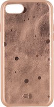 Apple iPhone 8 Hoesje - Senza - Glam Serie - Echt Leer Backcover - Metallic Rose - Hoesje Geschikt Voor Apple iPhone 8