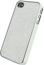 Apple iPhone 4/4s Hoesje - Xccess - Glitter Serie - Hard Kunststof Backcover - Zilver - Hoesje Geschikt Voor Apple iPhone 4/4s