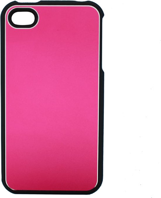 Apple iPhone 4/4s Hoesje - Xccess - Click-on Serie - Aluminium Backcover - Roze - Hoesje Geschikt Voor Apple iPhone 4/4s