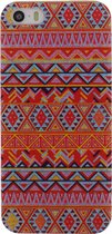 Apple iPhone 5/5s/SE Hoesje - Xccess - Aztec Serie - Hard Kunststof Backcover - Orange Aztec - Hoesje Geschikt Voor Apple iPhone 5/5s/SE