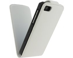 Xccess Leather Flip Case BlackBerry Z10 Wit