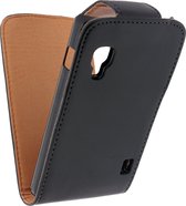 Xccess Leather Flip Case LG Optimus L5 II Dual Black