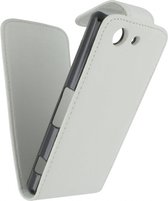 Sony Xperia Z3 Compact Hoesje - Xccess - Serie - Kunstlederen Flipcase - Wit - Hoesje Geschikt Voor Sony Xperia Z3 Compact