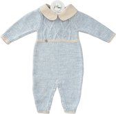 Mini Miracle exclusief gebreid boxpakje newborn kraamcadeau zwanger 0-3 mnd +/-56 - blauw/beige