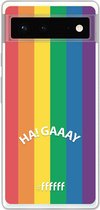 6F hoesje - geschikt voor Google Pixel 6 -  Transparant TPU Case - #LGBT - Ha! Gaaay #ffffff