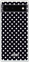 6F hoesje - geschikt voor Google Pixel 6 -  Transparant TPU Case - Onyx Dots #ffffff