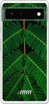 6F hoesje - geschikt voor Google Pixel 6 -  Transparant TPU Case - Symmetric Plants #ffffff