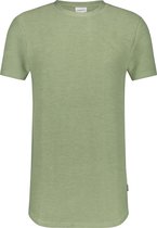 Purewhite -  Heren Slim Fit    T-shirt  - Groen - Maat XS