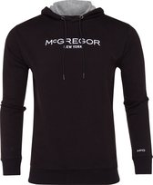 McGregor Sweater Zwart Heren| 100% Katoen | Ronde Hals / O Hals met Capouchon | Maat XL | McGregor New York | Geborduurd logo op de Borst