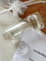 Nagelstempel doorzichtig - Dubbele siliconen gel stamper - French manicure tip stempel - Nail art jelly stamp - Nagel stempel kussen