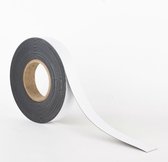 Inwell Magneetband 30mm op rol 5 meter kleur wit
