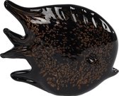 Maanvis  zwart-bruin  glas 16x4,5x13 cm