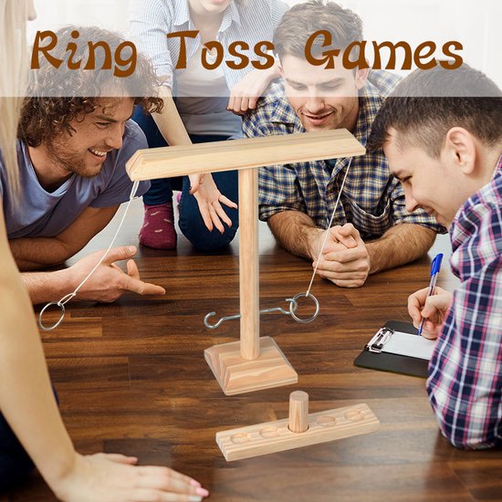 Thumbnail van een extra afbeelding van het spel Ring Toss Game - Drankspel - Behendigheid