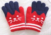 Hidzo Handschoenen - Kinderhandschoenen - Rood/Blauw - Touchscreen