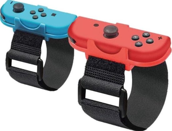 Polsbanden geschikt voor Nintendo Switch Joy-Con – Controller polsband – Hand Strap geschikt voor Joycon Nintendo Switch – Set van 2 stuks – Blauw en Rood