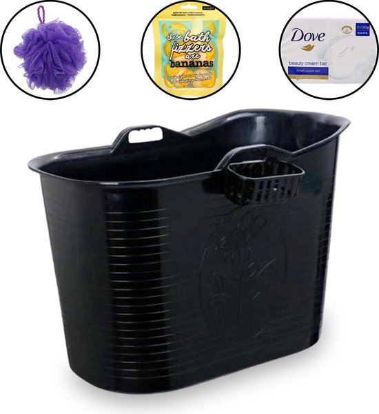 Zitbad voor Volwassenen – 200L – Bath Bucket – Met Bruisballen – Zwart
