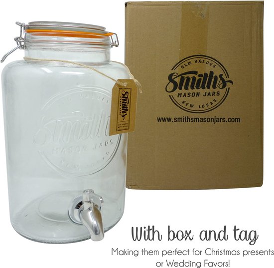 Smiths Mason Jars RVS kraan voor alle 5 en 8 liter dispensers