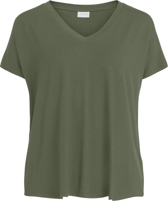 VILA VIBELIS V-NECK S/S TOP/SU - NOOS Dames T-shirt - Maat XS