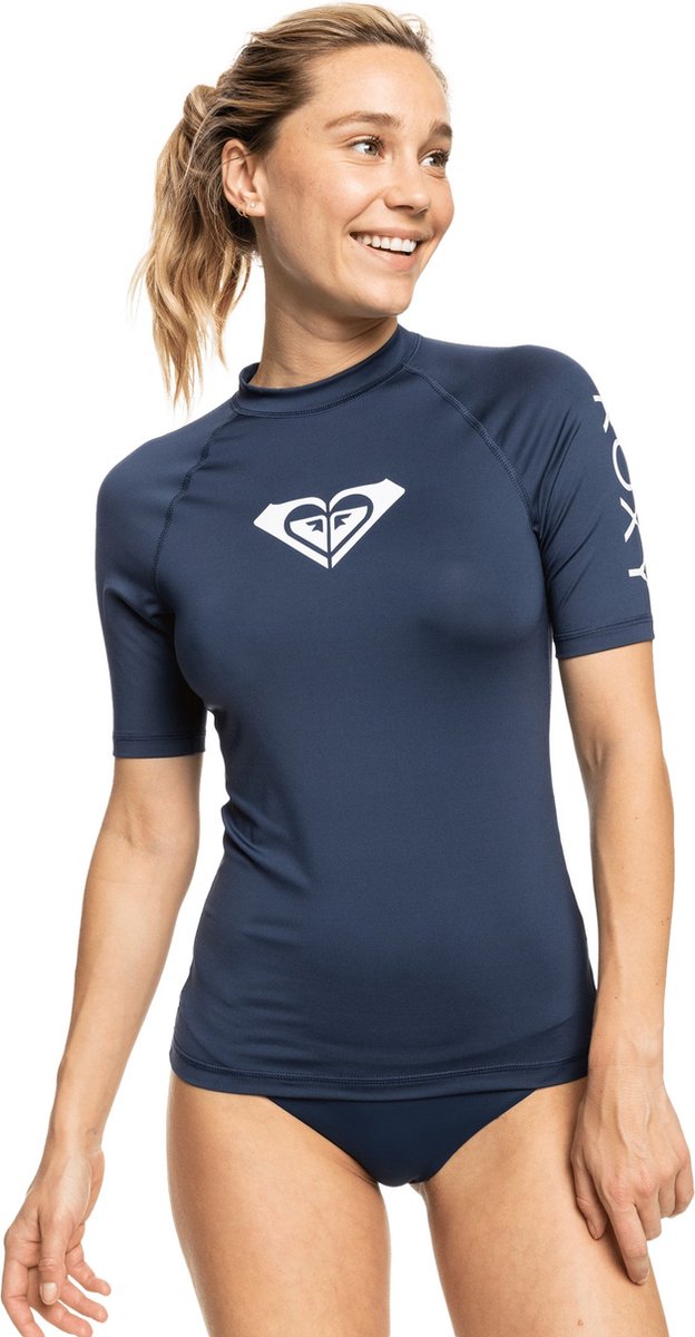 Roxy - UV Rashguard voor dames - Whole Hearted - Korte mouw - Mood Indigo - maat XL (42)