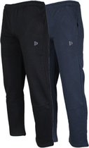 2-Pack Donnay Joggingbroek rechte pijp dunne kwaliteit - Sportbroek - Heren - Maat XL - Black/Navy
