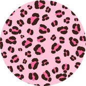 Computer - muismat roze tijgerprint - rond - rubber - buigbaar - anti-slip - mousepad