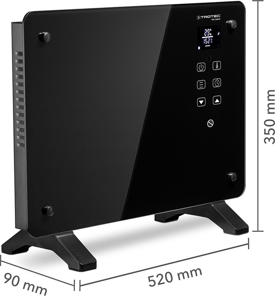 Calefactor eléctrico cerámico portátil, 900 W, pequeño ventilador, PTC