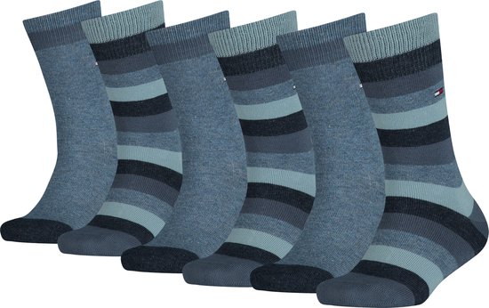 Tommy Hilfiger KIDS BASIC STRIPE SOCK 6P ECOM Unisex Sokken - Maat 39/42