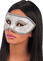 Carnival Toys Verkleedmasker Glitters Wit/zilver One-size