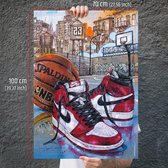 Air Jordan 1 basketball court art print (70x100cm)