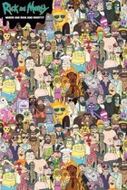 Rick and Morty poster - animatie - collage - Jerry -Beth - 61x 91.5 cm