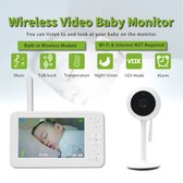 Babyfoon - 5,0 Inch - 1080P - Draadloze video - Baby Nanny - Babysitter Beveiligingscamera - IR - LED Nachtzicht Intercom