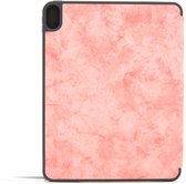 Apple iPad Pro 11 inch Roze Book Case Tablethoes Smart Case - Marmer - Kunstleer