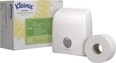 Kleenex 7994 Starter Pack Papier Toilettes avec Distributeur et Rouleau Jumbo , 1 Pli, White, 1 x 1 Distributeur + 1 rouleau x 150 m