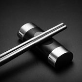 Luxe Eetstokjes houders - 5 stuks - Chopsticks Houder - Voor Sushi Stokjes - Sushi Servies - RVS - Zilver