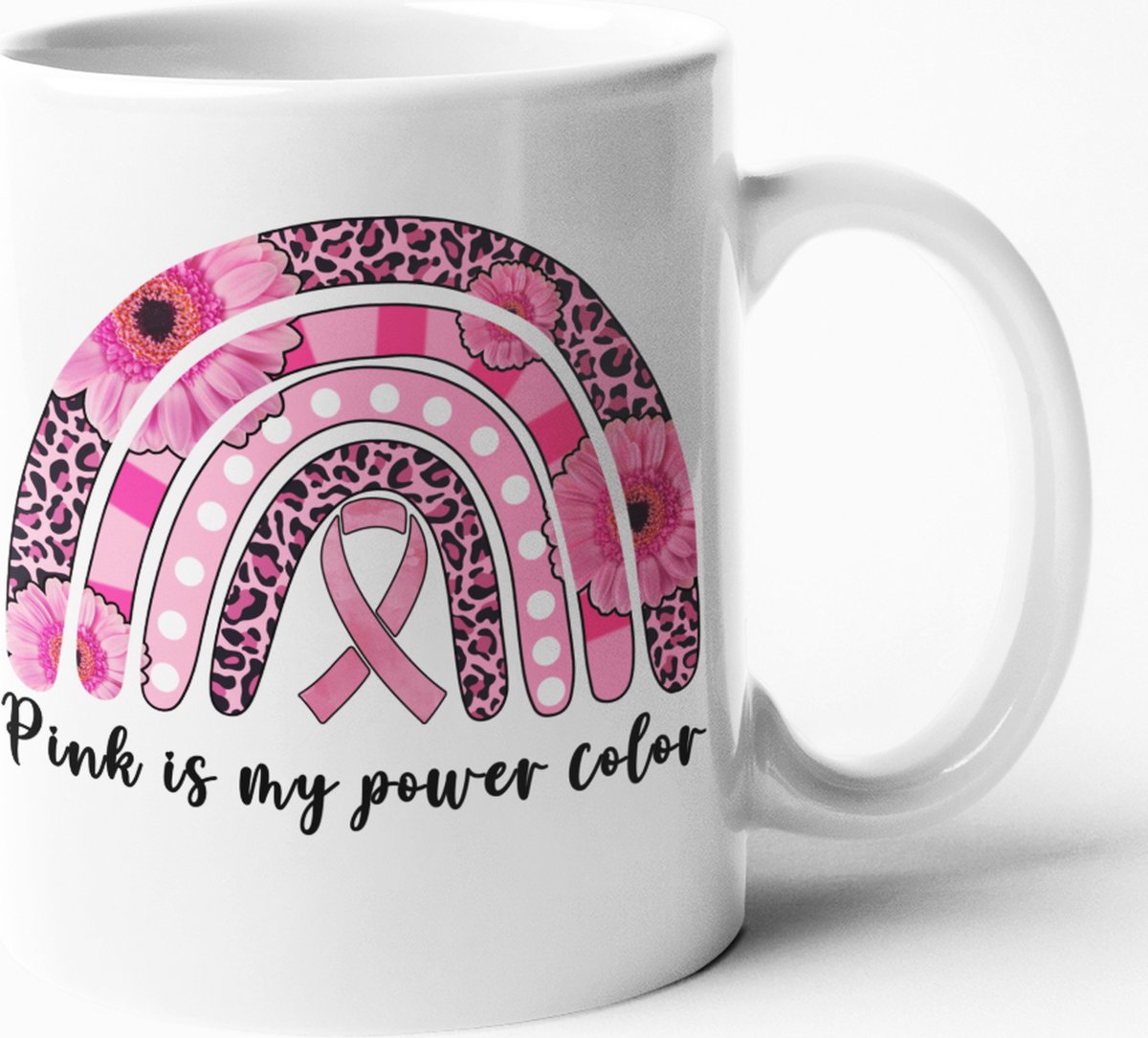 Mok Pink ribbon, Pink is my power color