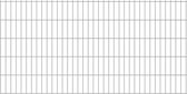 Decoways - Dubbelstaafmat 2,008x1,03 m zilverkleurig